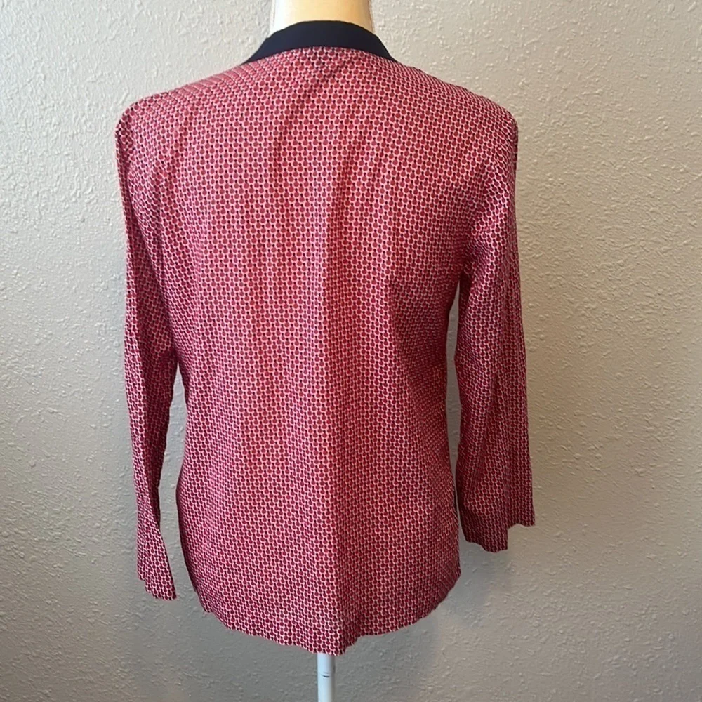 TALBOTS Long Sleeve‎ Embroidered Pullover Blouse Size S